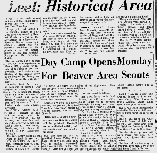 Beaver County Times Article, June 20, 1969